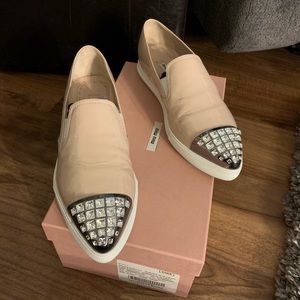 Miu Miu cap toe loafers